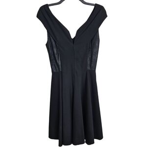 Maxime Simoens off shoulder, cocktail mid length black dress. Size 40